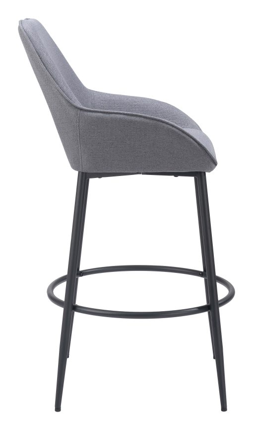 Zuo Vila Barstools, Gray, Set Of 2 Barstools - Image 2