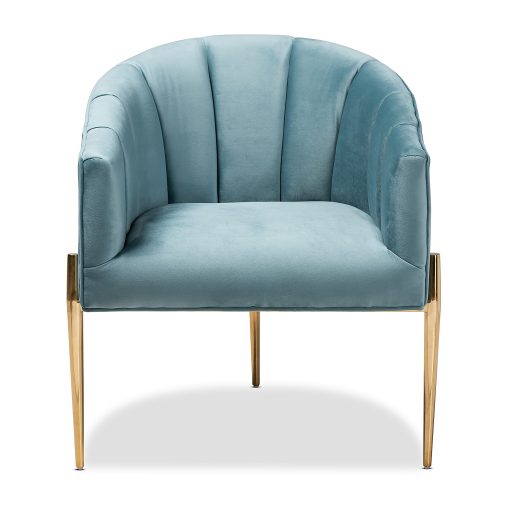 Baxton Studio 9781 Accent Chair, Light Blue - Image 2