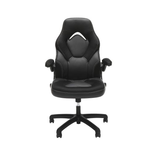 Respawn Racing Style Ergonomic Bonded Leather Computer Gaming Chair, Black - Image 2