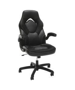 Respawn Racing Style Ergonomic Bonded Leather Computer Gaming Chair, Black