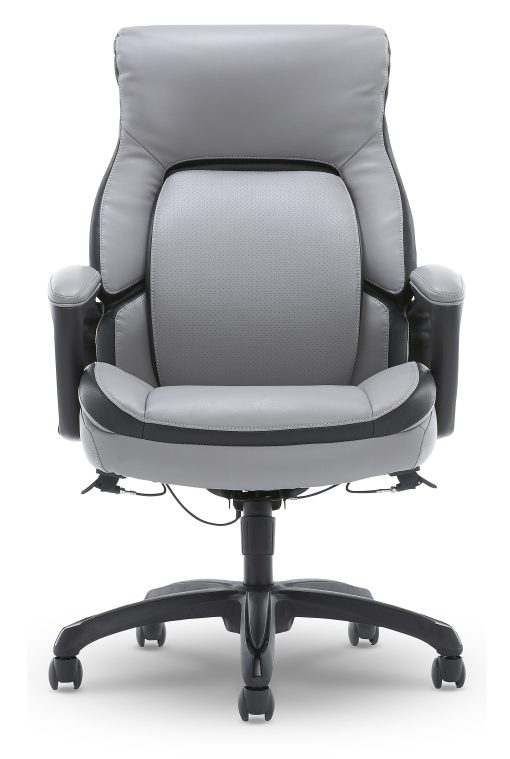 Shaquille O'Neal™ Amphion Ergonomic Bonded Leather High-Back Executive Office Chair, Gray - Image 2