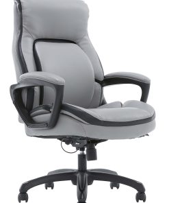 Shaquille O'Neal™ Amphion Ergonomic Bonded Leather High-Back Executive Office Chair, Gray