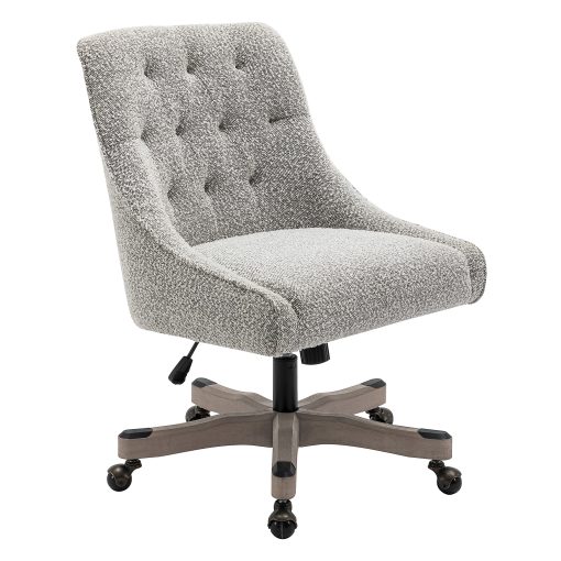 Office Star Tindal Fabric High-Back Office Chair, Salt & Pepper