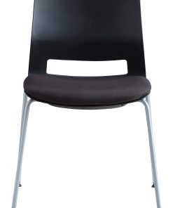 Lorell® Arctic Series Stacking Chairs, Black, Set Of 2 2
