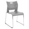 Flash Furniture Vinyl Low-Back Swivel Armless Task Chair, Black/Gray 3