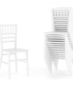 Flash Furniture Child’s Party And Event Chiavari Chairs, White, Pack Of 10 Chairs 2