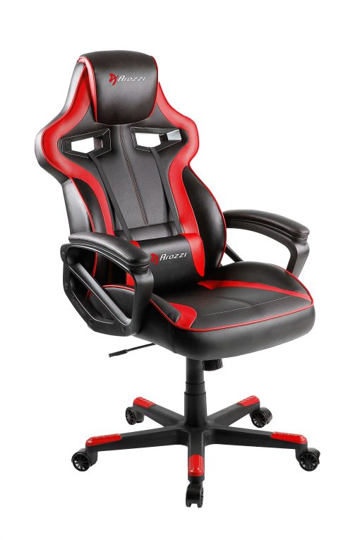 Arozzi Milano Enhanced Gaming Racing-Style Chair, Black/Red