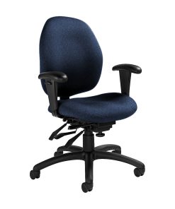 Global® Malaga Multi-Tilter Chair, Mid-Back, 37"H x 26"W x 24"D, Admiral/Black