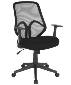 Flash Furniture Salerno Series Ergonomic Mesh High-Back Office Chair With Arms, Black 2