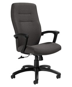 Global® Synopsis Tilter Chair, High-Back, 43 1/2″H x 24 1/2″W x 26 1/2″D, Slate/Black 2