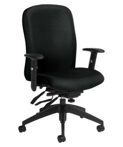 Global® Truform Multi-Tilter Chair, High-Back, Black Coal/Black, Standard Model