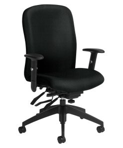 Global® Truform Multi-Tilter Chair, High-Back, Black Coal/Black, Heavy-Duty Model 2