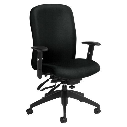 Global® Truform Multi-Tilter Chair, High-Back, Black Coal/Black, Heavy-Duty Model - Image 2