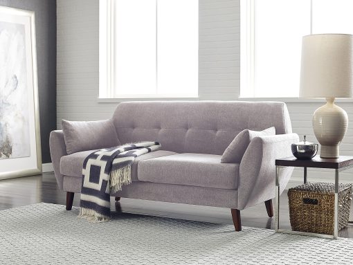 Serta® Artesia Collection Loveseat, Ivory/Chestnut