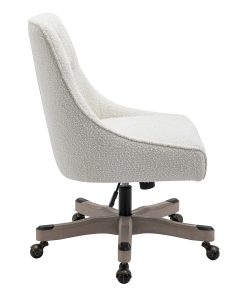 Office Star Tindal Fabric High-Back Office Chair, White 2