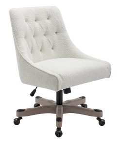 Office Star Tindal Fabric High-Back Office Chair, White