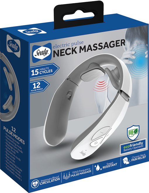 Sealy SL-HW-MA-110-WT Neck Massager, 7”H x 7"W x 2”D, White - Image 2