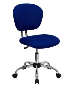Flash Furniture Mesh Mid-Back Swivel Task Chair, Blue/Silver 2