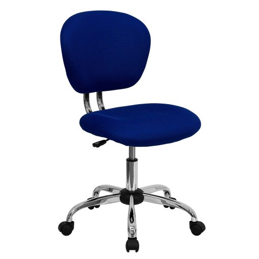 Flash Furniture Mesh Mid-Back Swivel Task Chair, Blue/Silver - Image 2