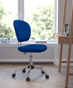 Flash Furniture Mesh Mid-Back Swivel Task Chair, Blue/Silver