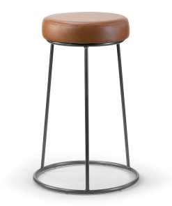 Glamour Home Amie Counter-Height Stools, Brown/Gunmetal Gray, Set Of 2 Stools 2