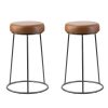 Glamour Home Beatrix Fabric Barstools, Beige/Brown, Set Of 2 Barstools 4
