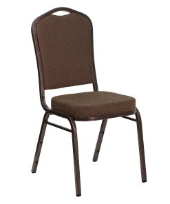 Flash Furniture HERCULES Series Crown Back Stacking Banquet Chair, Brown Patterned/Coppervein 2