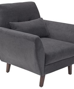 Serta® Artesia Collection Arm Chair, Slate Gray/Chestnut 2