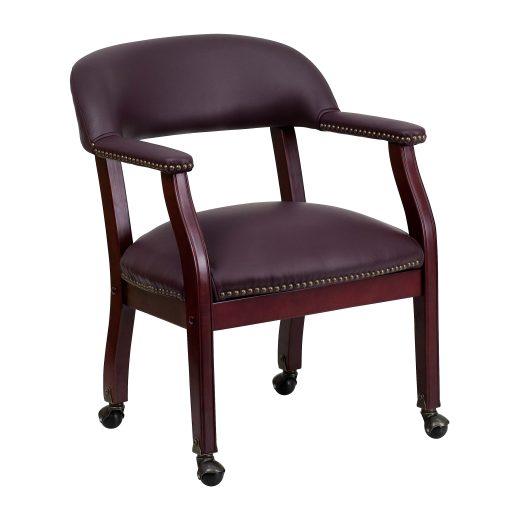 Flash Furniture Leathersoft Conference Chairs, Burgundy - Image 2