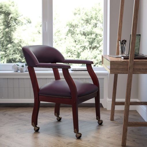Flash Furniture Leathersoft Conference Chairs, Burgundy