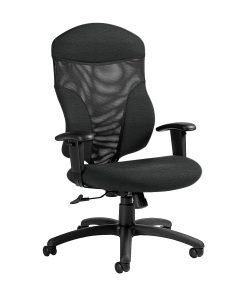 Global® Tye Mesh Tilter Chair, High-Back, 45 1/2″H x 25″W x 26″D, Granite Rock/Black 2