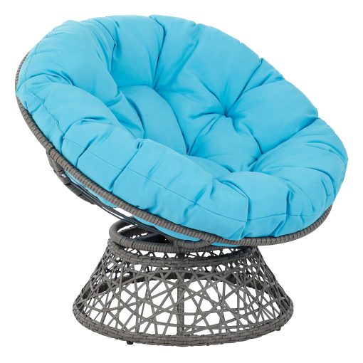 Office Star™ Papasan Chairs, Blue/Gray