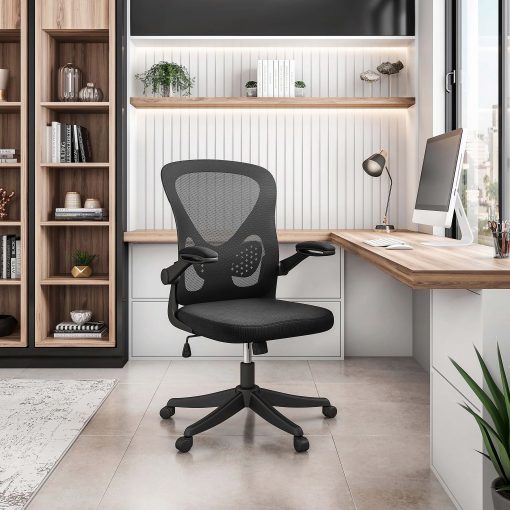 Techni Mobili Ergonomic Mesh High-Back Task Chair, Black - Image 2