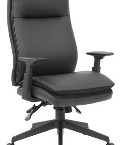 Boss Office Products Caressoft Executive Ergonomic High-Back Chair, Black