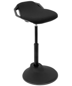 Mount-It! Ergonomic Foam Sit-to-Stand Stool With Back, Black