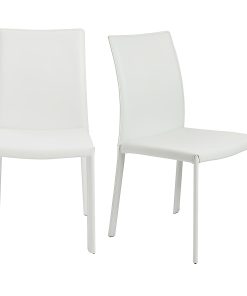 Eurostyle Hasina Dining Chairs, White, Set Of 2 Chairs