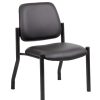 Boss Mid Back Armless Guest Chair, 400 lb capacity, Antimicrobial Vinyl