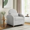 Serta Tulsa Polyester Convertible Guest Chair, Light Gray