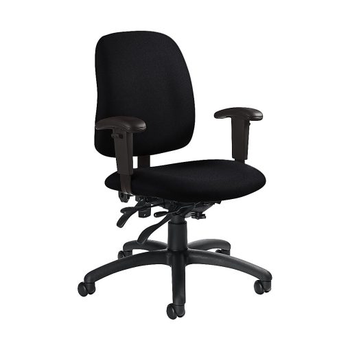 Global® Goal Low-Back Multi-Tilter Chair, 36"H x 25"W x 22 1/2"D, Ebony/Black - Image 2