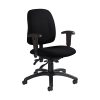 Boss Office Products LeatherPlus™ Bonded Leather Drafting Stool, Black/Chrome 4