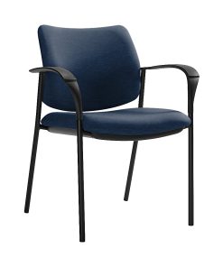Global® Sidero Armchair, 32"H x 25 1/2"W x 24"D, Blue Bayou/Black