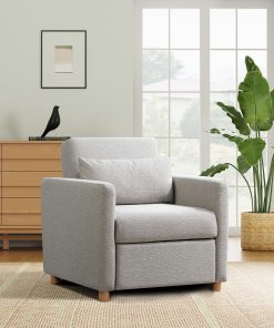 Lifestyle Solutions Serta Isla Convertible Chair, Light Gray 2