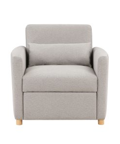 Lifestyle Solutions Serta Isla Convertible Chair, Light Gray