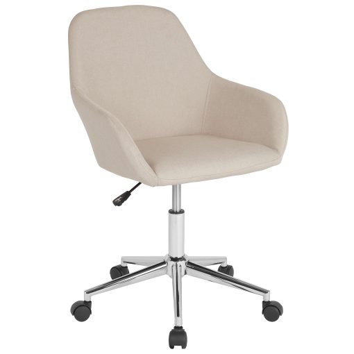 Flash Furniture Cortana Home And Office Mid-Back Office Chair, Fabric, Beige - Image 2