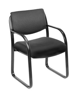 Boss Office Products Fabric Contoured Guest Chair, Black 2