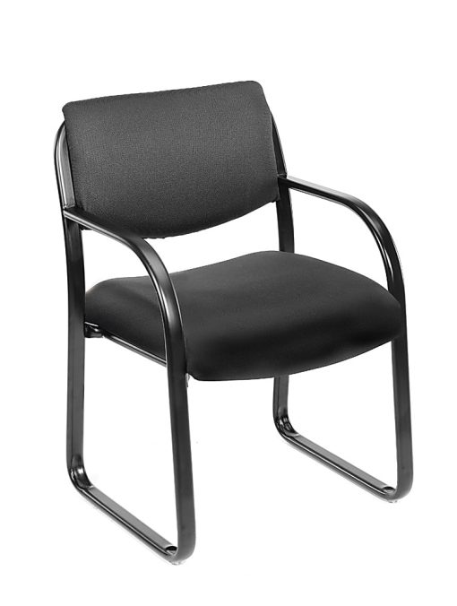 Boss Office Products Fabric Contoured Guest Chair, Black - Image 2