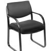 Boss Office Products Fabric Contoured Guest Chair, Black