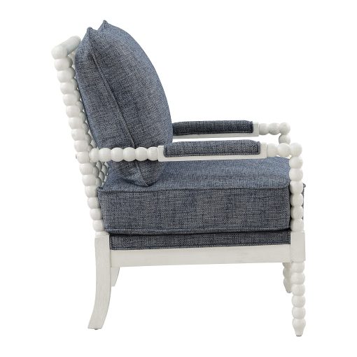 Office Star Kaylee Spindle Polyester Accent Chair, Indigo - Image 2
