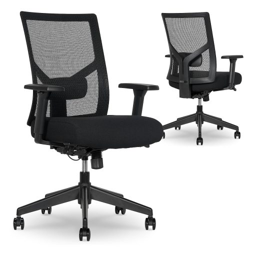 Serta Commercial Eco-2000 Ergonomic Mesh Mid-Back Task Chair, 43% Recycled, Black - Image 2