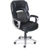 Lorell® Wellness by Design® Accucel Executive Ergonomic Bonded Leather Chair, Black